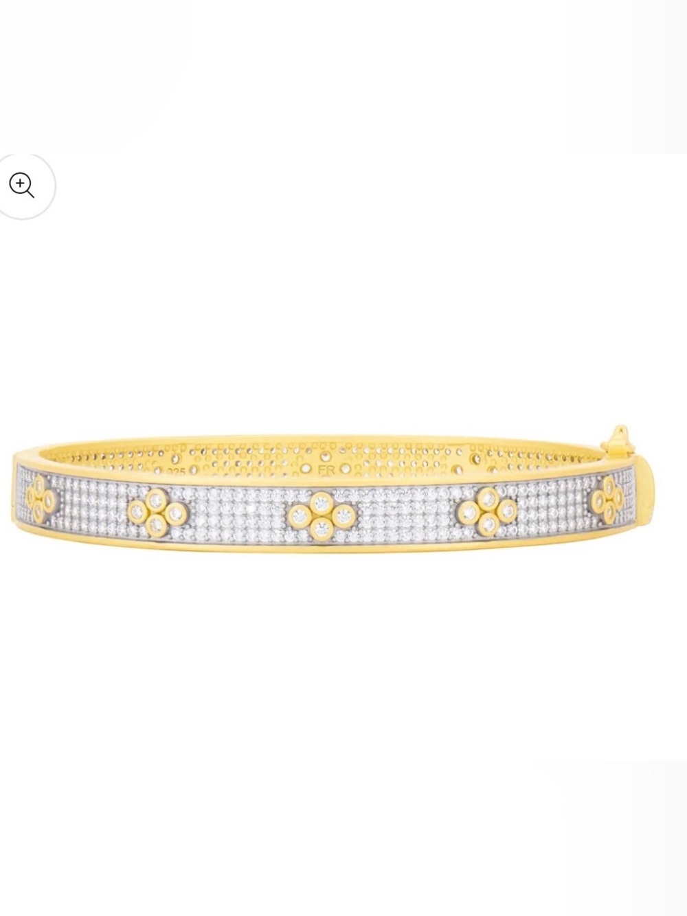 Freida ROTHMAN Signature Brooklyn in Bloom Pave Hinged Bangle